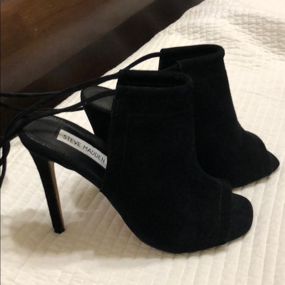 Price Drop Steve Madden Sophie Black Tie up sz 8 - Picture 4 of 7